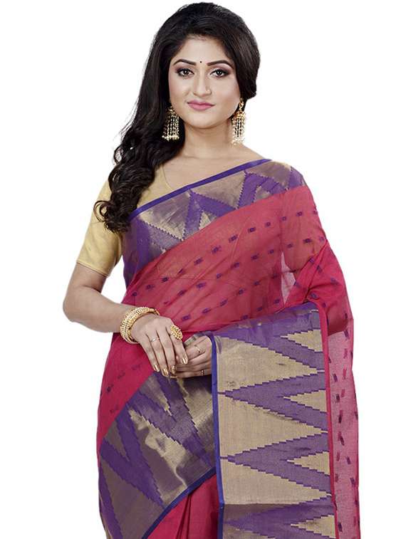 women's self design pink colored saree - 19404812 - Standard Image - 2