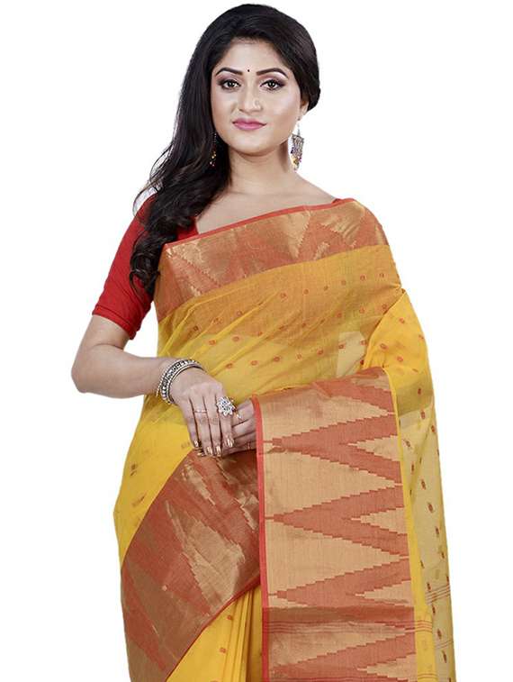women's self design yellow colored saree - 19404814 - Standard Image - 2