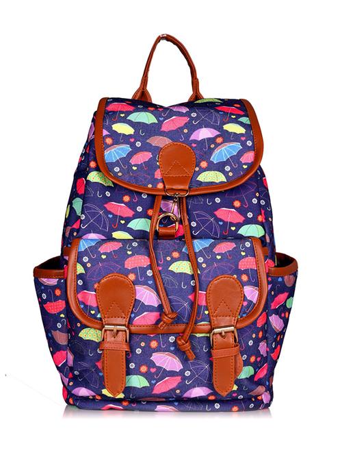 blue canvas regular backpack - 19406490 -  Standard Image - 0