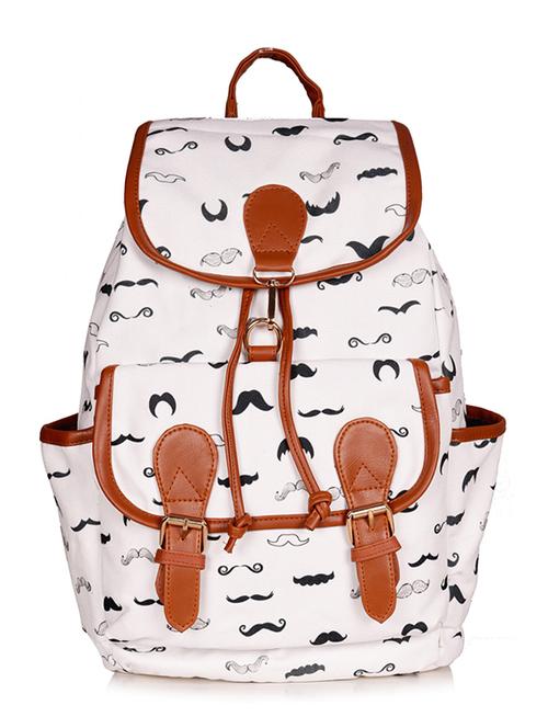 white canvas regular backpack - 19406493 - Standard Image - 0