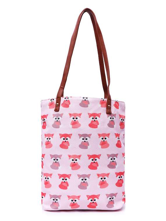 pink canvas regular shopping bag