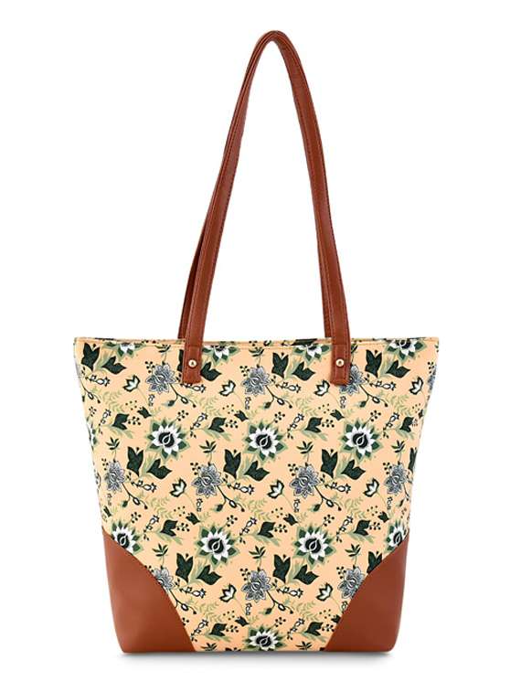 yellow canvas regular shopping bag