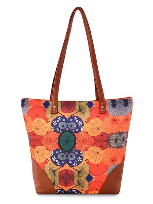 orange canvas regular shopping bag - 19406539 -  Standard Image - 0