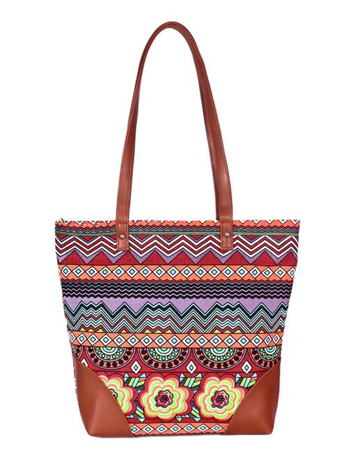 red canvas regular shopping bag - 19406544 -  Standard Image - 0