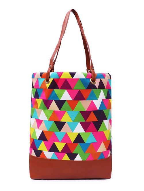 multi colored canvas regular shopping bag - 19406545 -  Standard Image - 0