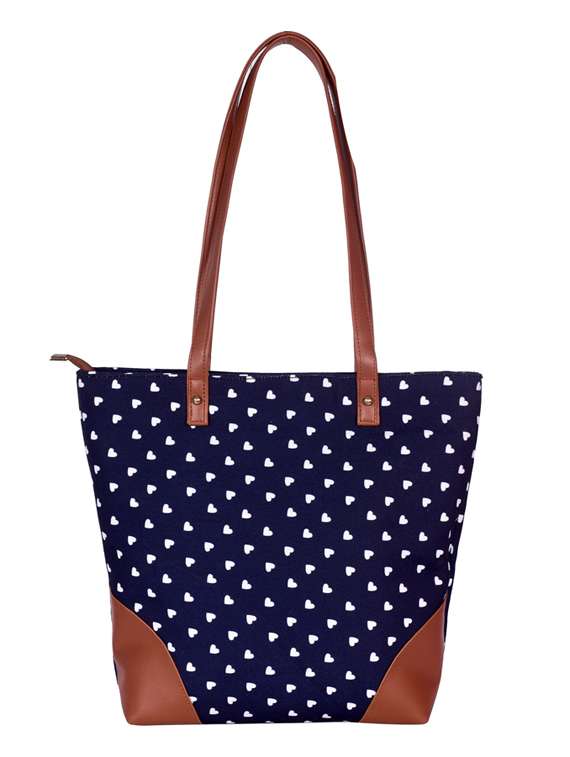 blue canvas regular shopping bag