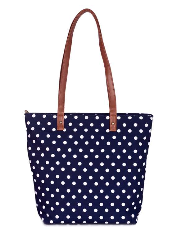 blue canvas regular shopping bag
