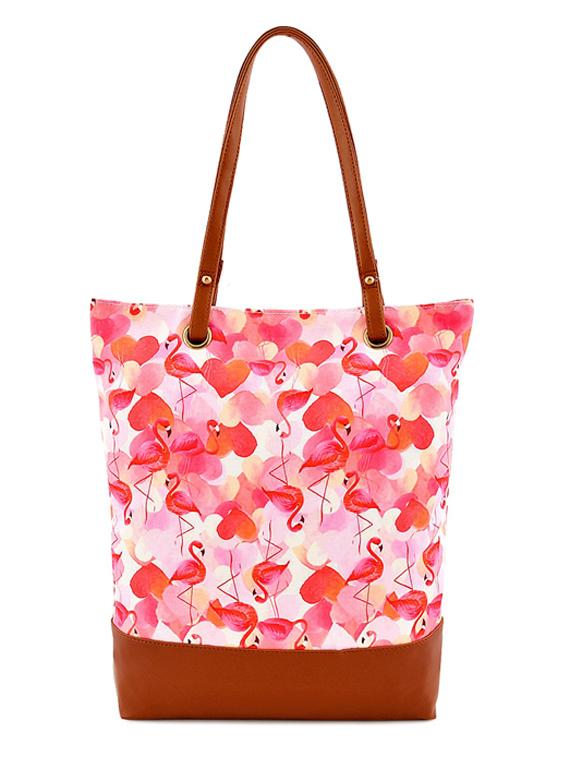 pink canvas regular shopping bag - 19406582 -  Zoom Image - 0