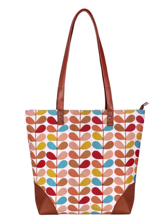 multi colored canvas regular shopping bag - 19406590 -  Zoom Image - 0
