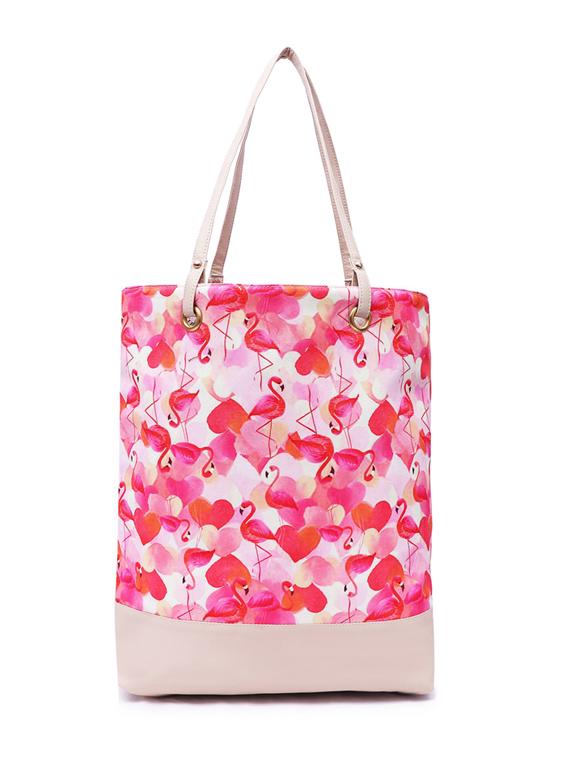 pink canvas regular shopping bag - 19406598 - Zoom Image - 0