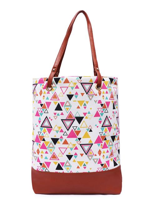 multi colored canvas regular shopping bag - 19406603 - Standard Image - 0