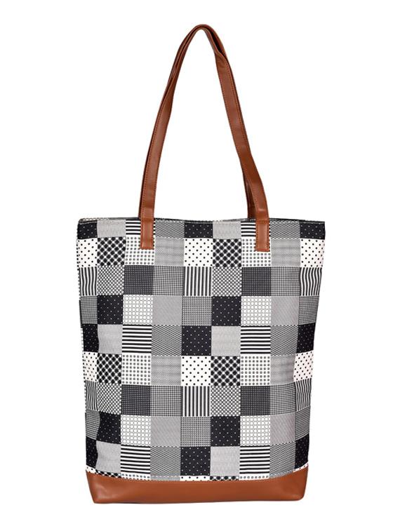 multi colored canvas regular shopping bag