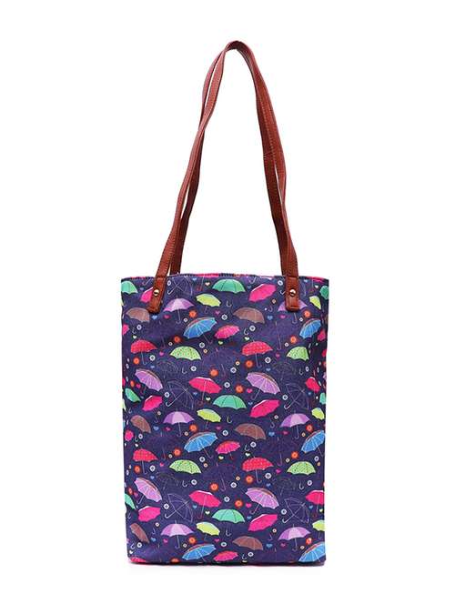 blue canvas regular shopping bag - 19406610 -  Standard Image - 0