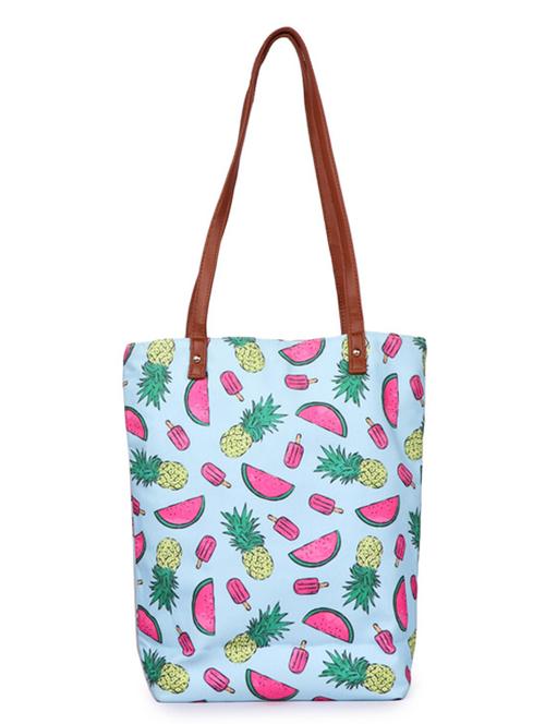 blue canvas regular shopping bag - 19406620 - Standard Image - 0