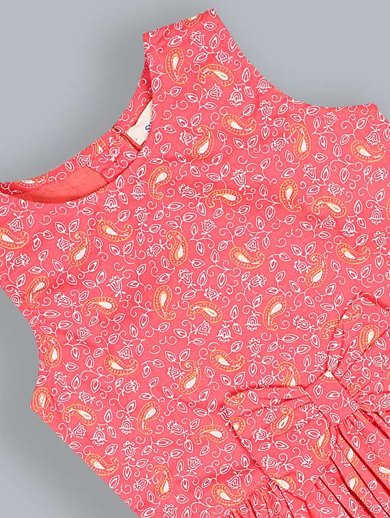 girls round neck sleeveless frock - 19406825 - Standard Image - 2