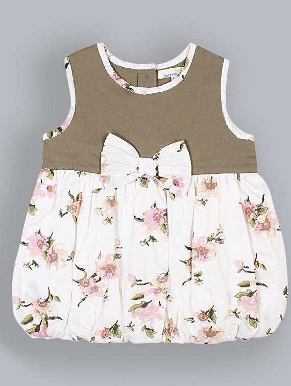 girls round neck sleeveless frock