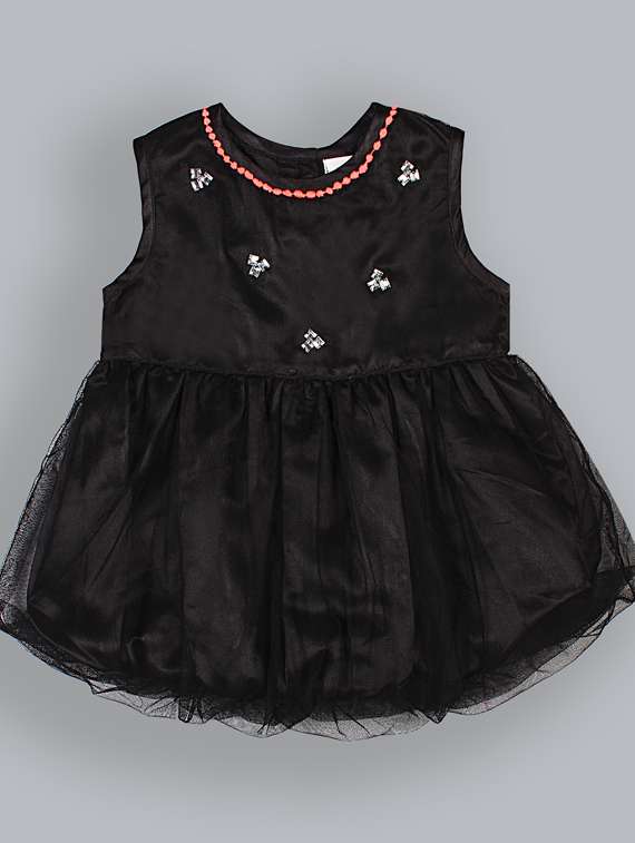 girls round neck sleeveless frock