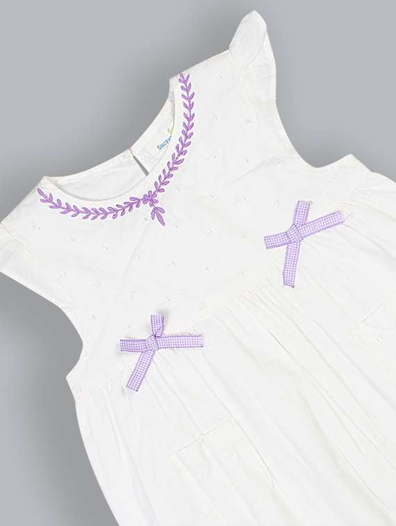 girls round neck short sleeves frock - 19406858 -  Standard Image - 2