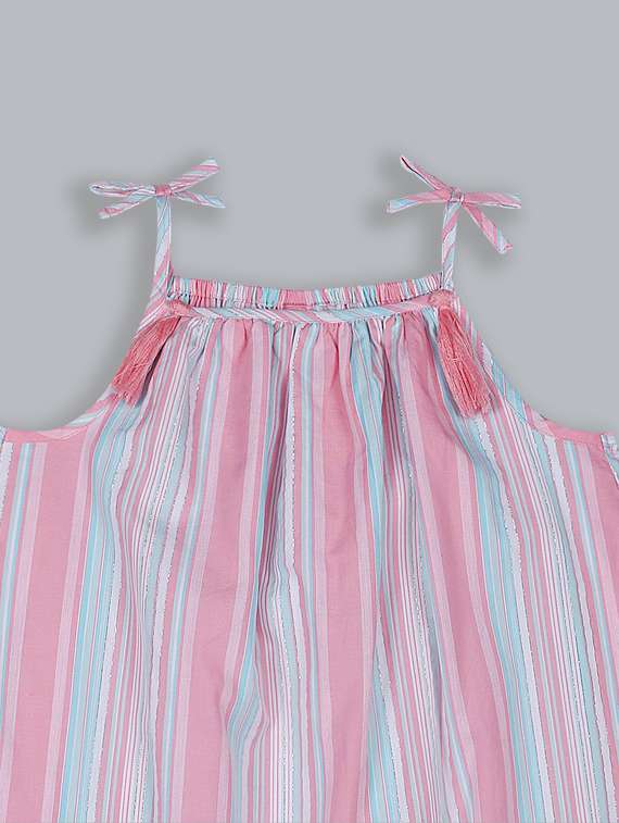 girls shoulder strap sleeveless frock - 19406865 - Standard Image - 2