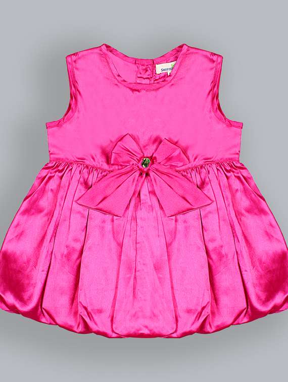 girls round neck short sleeves frock