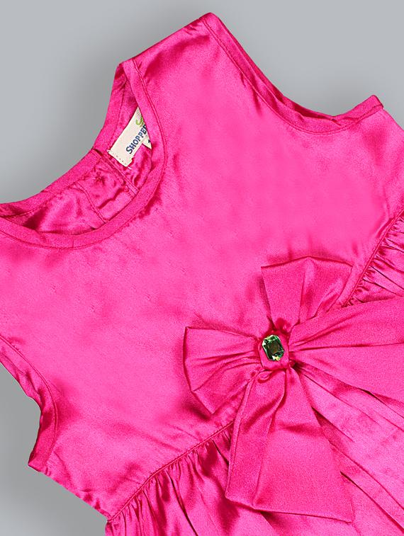 girls round neck short sleeves frock - 19406876 - Standard Image - 2