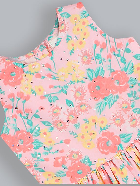 girls round neck short sleeves frock - 19406888 - Standard Image - 2