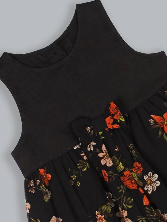 girls round neck sleeveless frock - 19406904 - Standard Image - 2