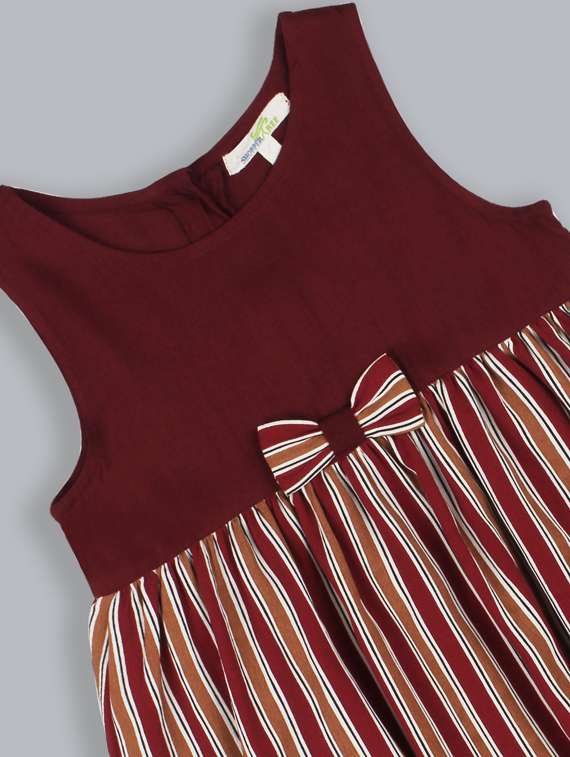 girls round neck short sleeves frock - 19406908 - Standard Image - 2