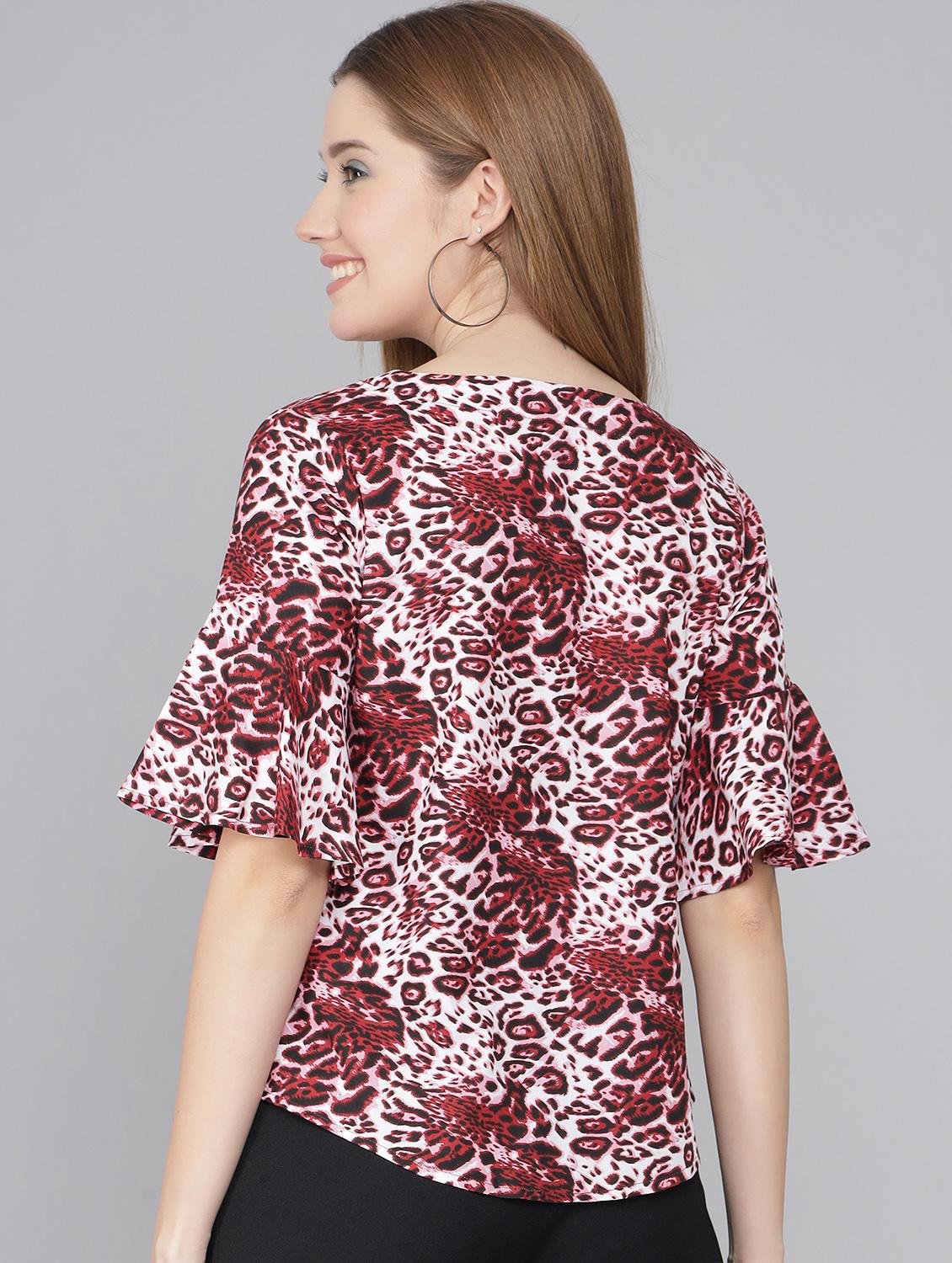 women's straight round neck top - 19408050 - Standard Image - 2