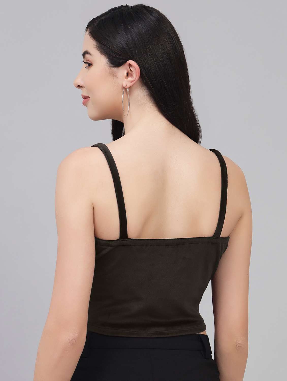 women's crop shoulder strap top - 19408057 -  Standard Image - 2