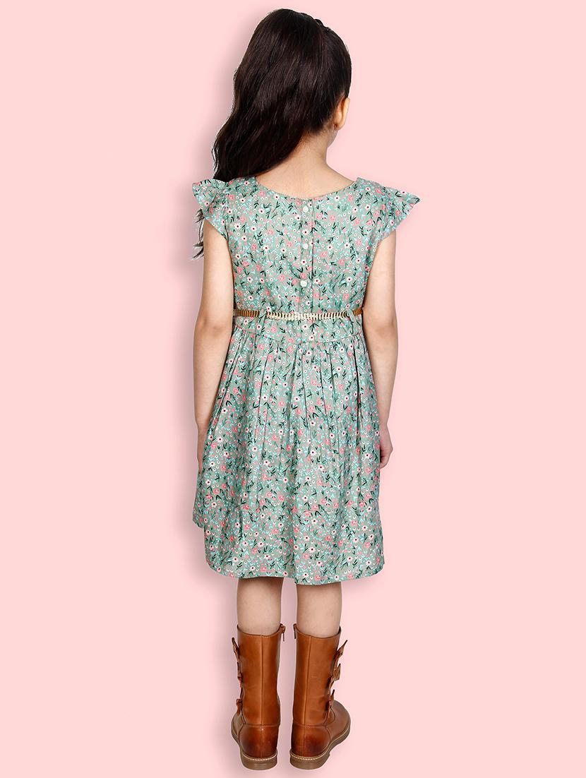 girls round neck cap sleeve frock - 19408144 - Standard Image - 2
