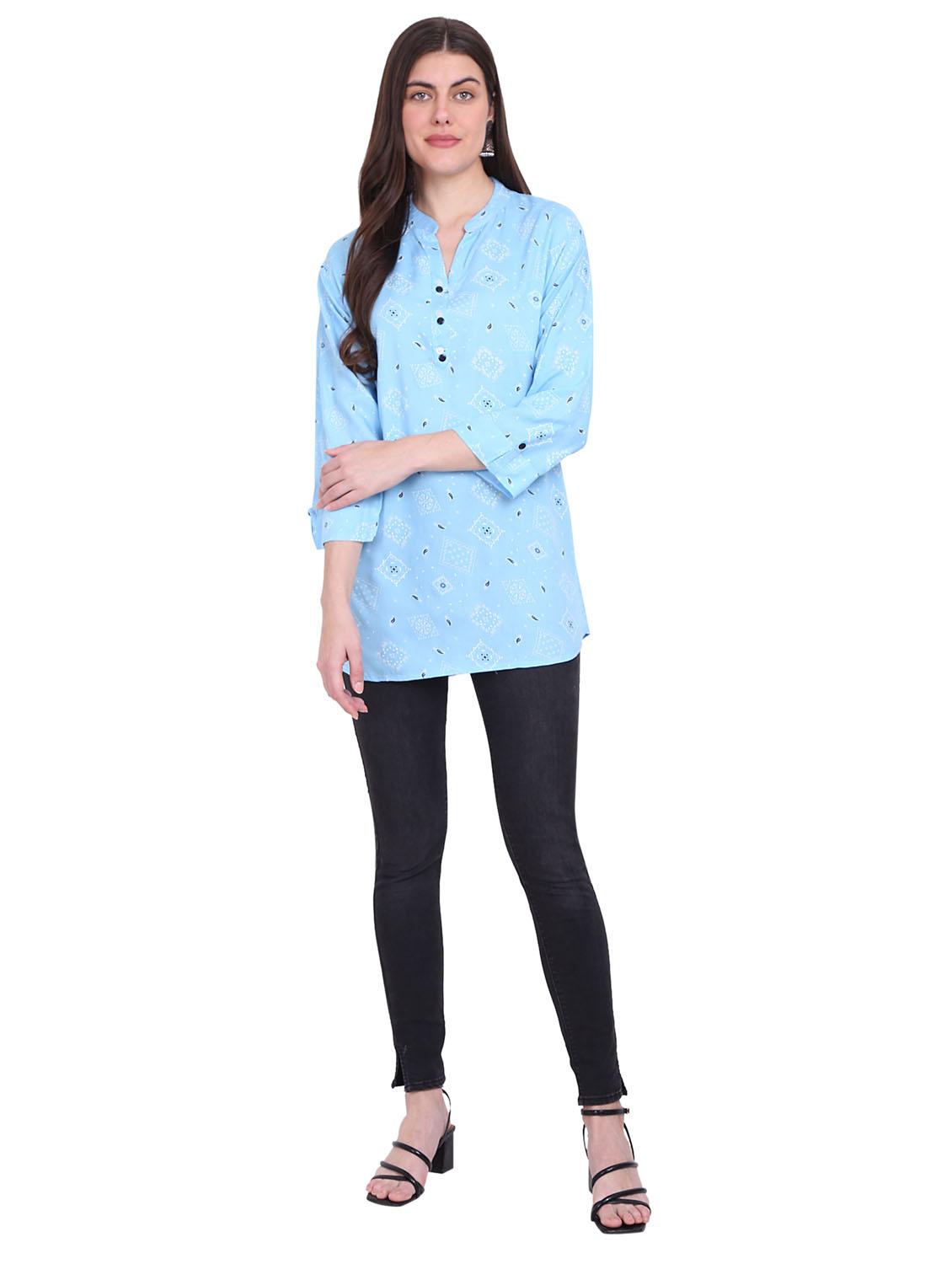 a-line printed regular top - 19408225 - Standard Image - 2