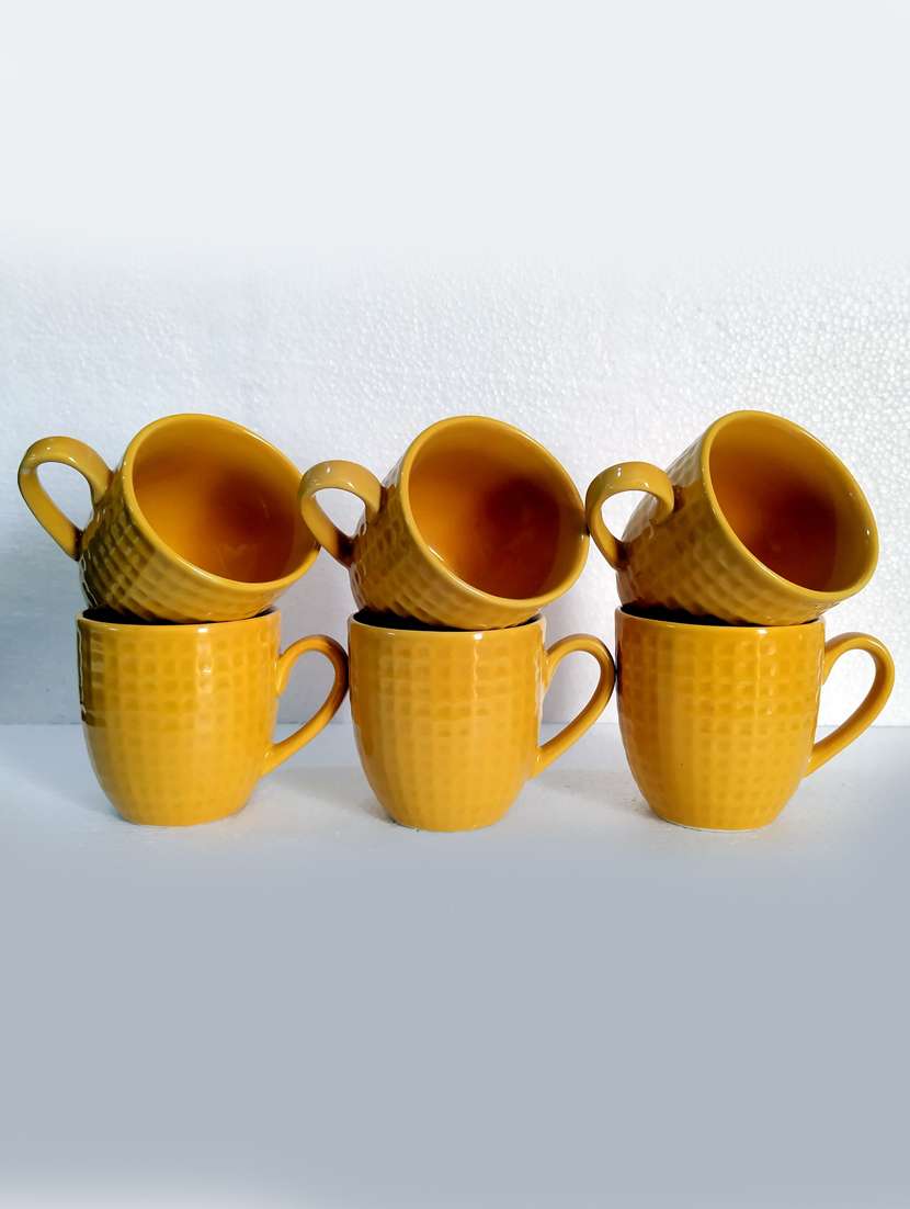 Moody Panda Premium Set Of 6 Cups | Cup Set | Set Of 6 Cups | Stoneware