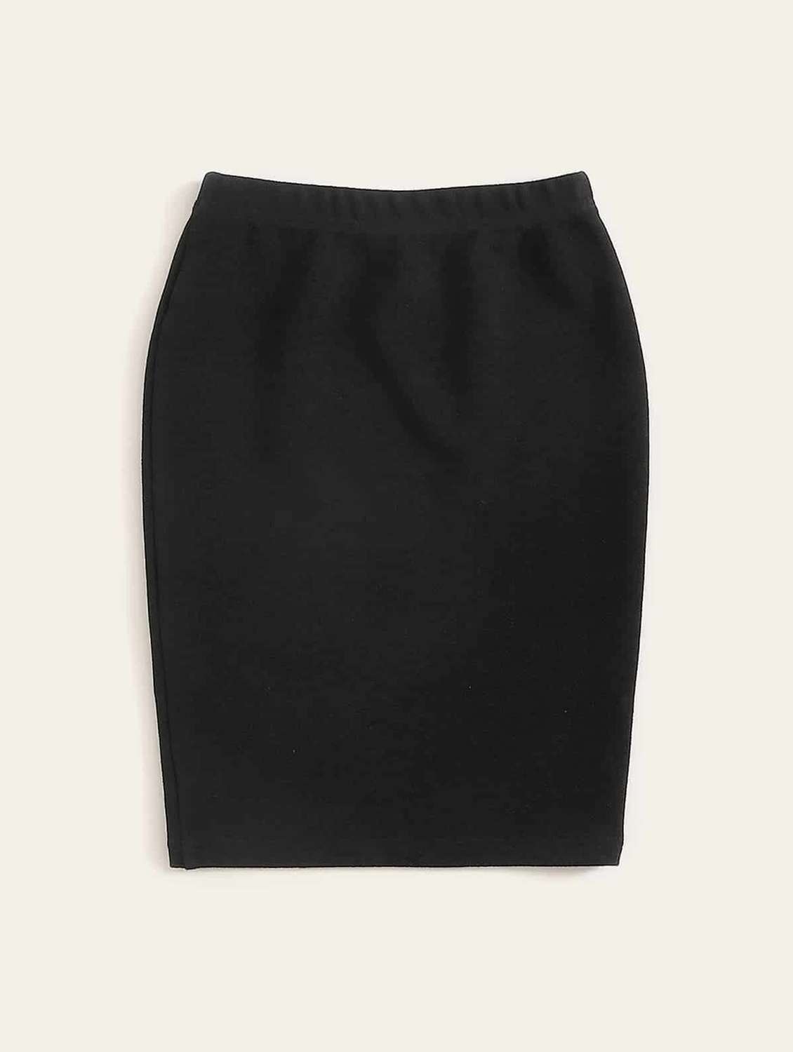  cotton blend solids pencil skirt - 19408256 -  Standard Image - 2