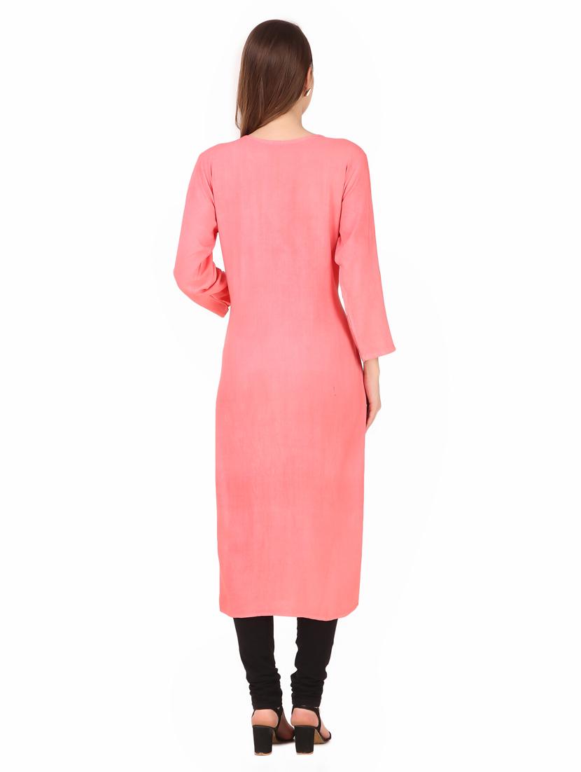 embroidered straight kurta - 19408313 - Standard Image - 2
