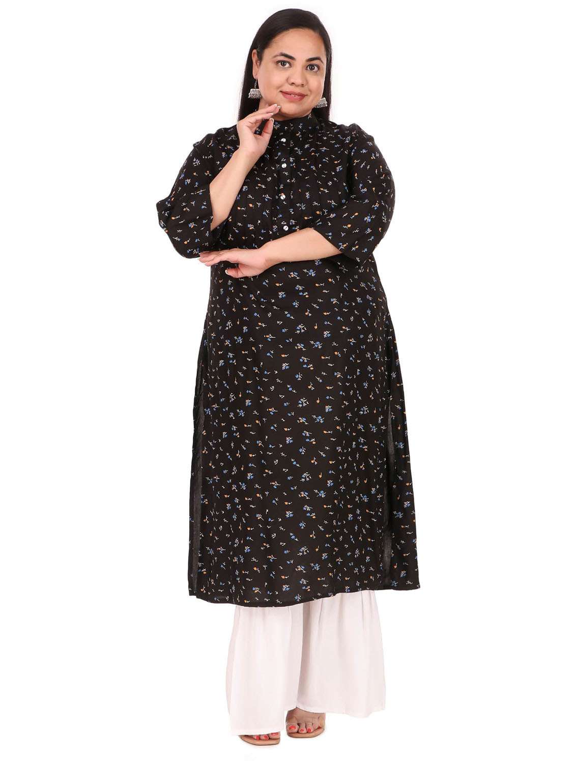 women printed straight kurta - 19408320 - Standard Image - 2