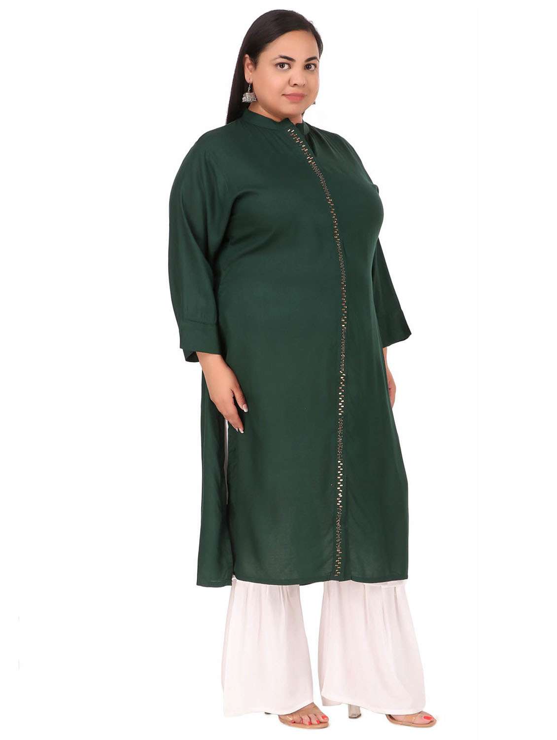 women solid straight kurta - 19408327 - Standard Image - 2