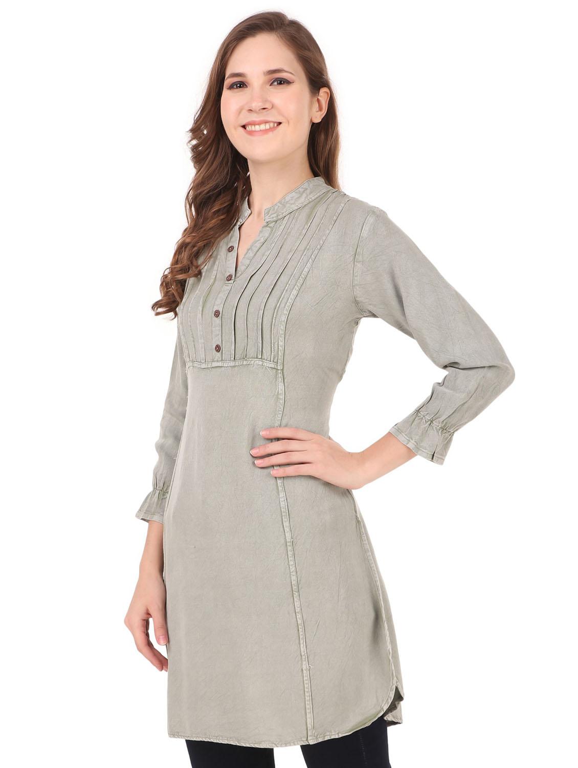 women solid straight kurta - 19408329 - Standard Image - 2