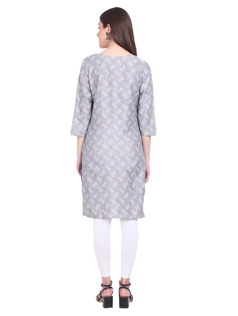 printed a-line kurta - 19408376 - Standard Image - 2