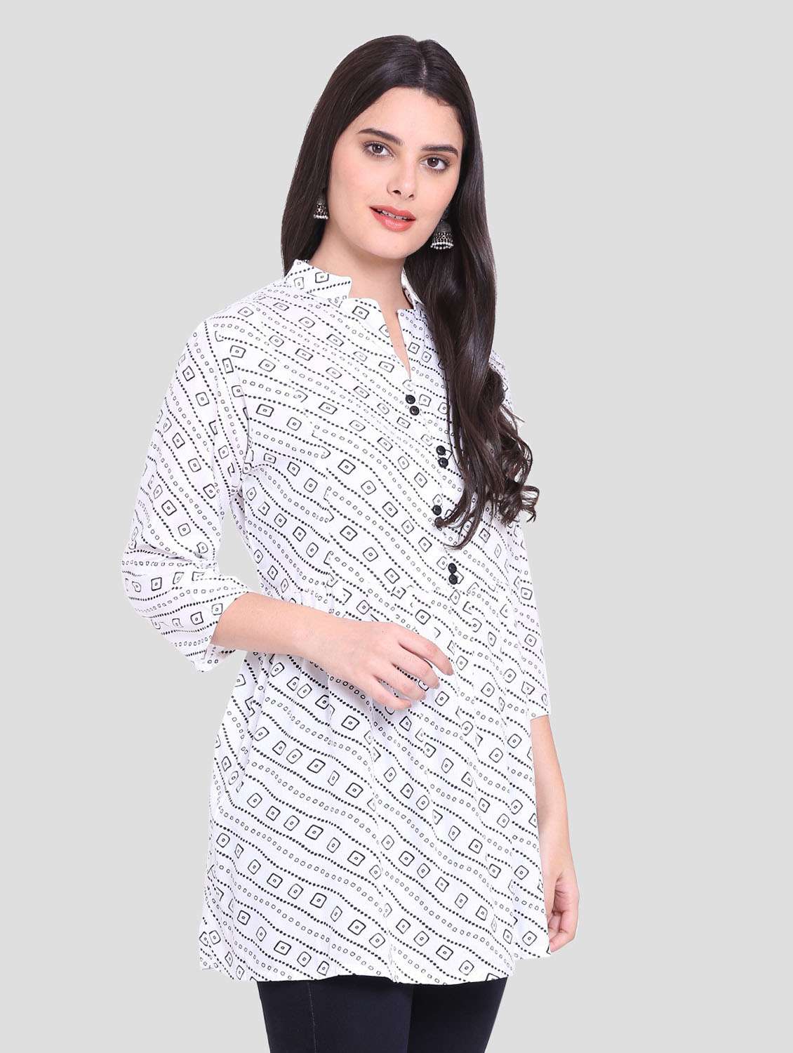 women printed straight kurta - 19408385 -  Standard Image - 2