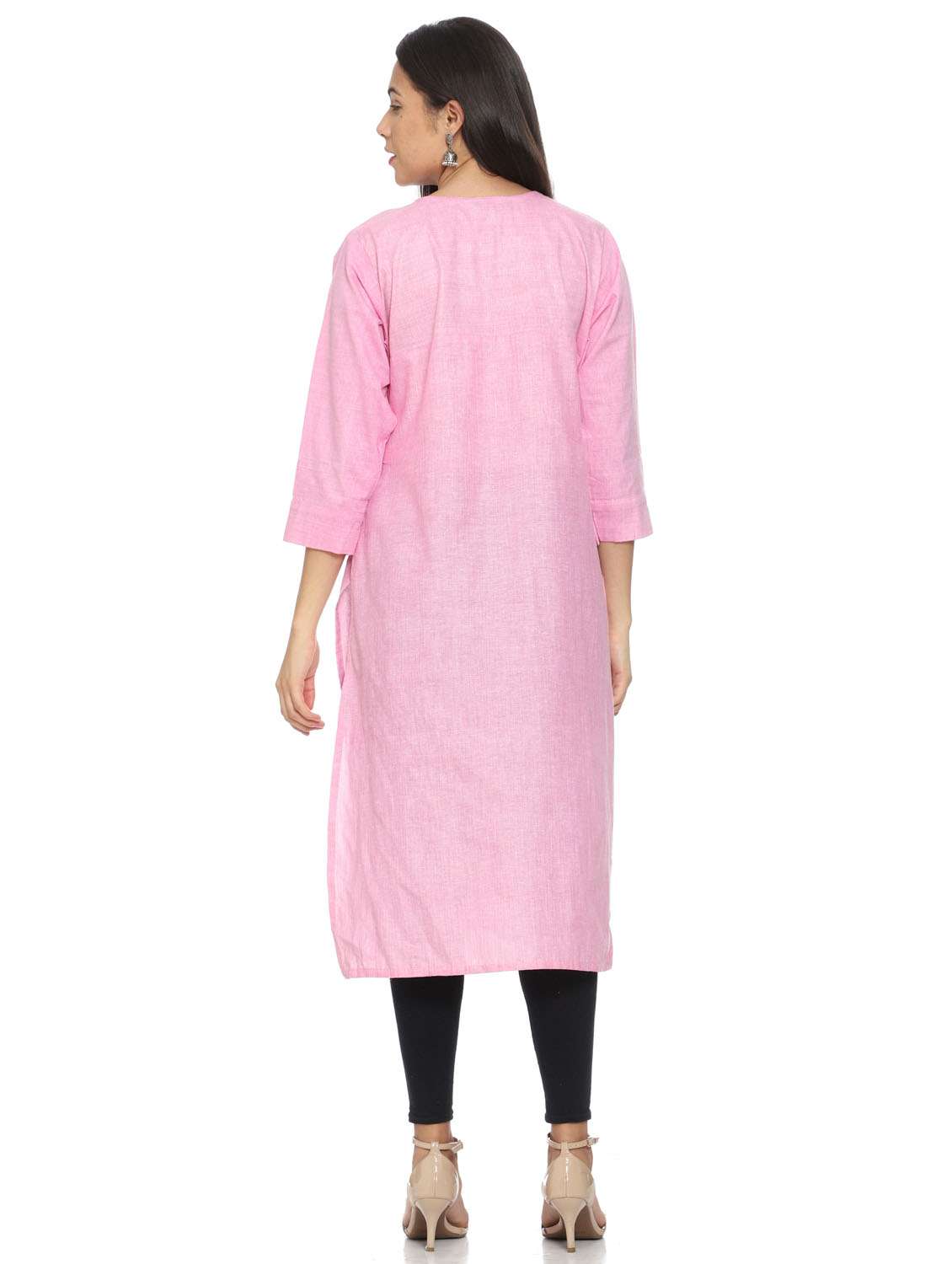 women embroidered straight kurta - 19408387 - Standard Image - 2