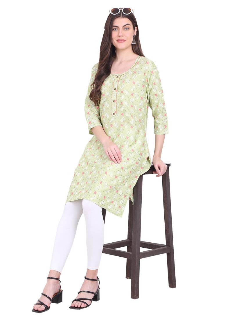 printed a-line kurta - 19408418 - Standard Image - 2
