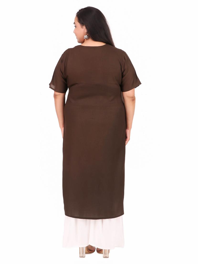 embellished straight kurta - 19408422 - Standard Image - 2
