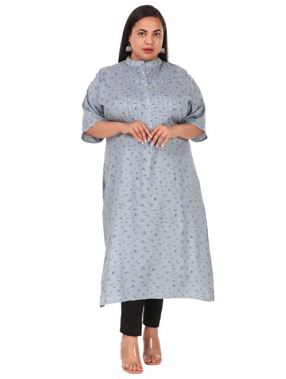 women printed straight kurta - 19408429 - Standard Image - 2