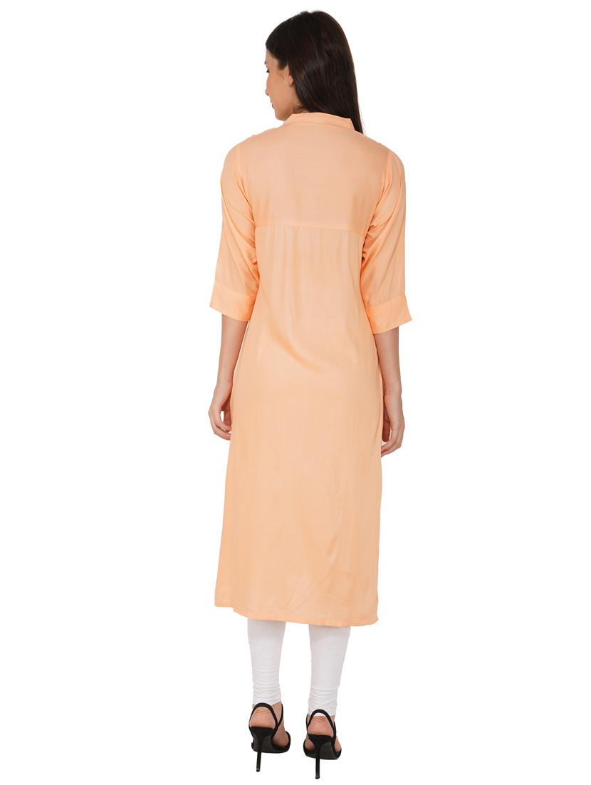 mandarin collar straight kurta - 19408458 - Standard Image - 2