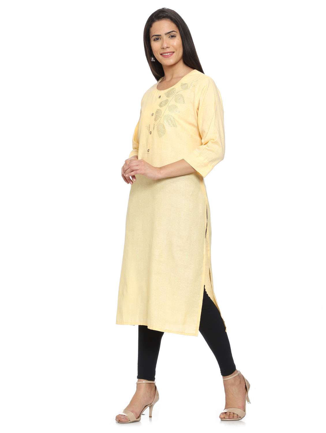 women printed straight kurta - 19408478 - Standard Image - 2