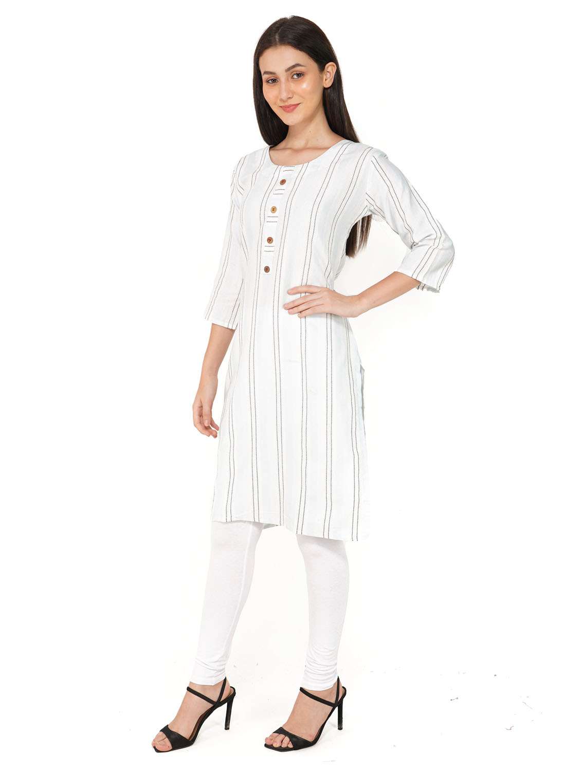 women printed straight kurta - 19408488 -  Standard Image - 2