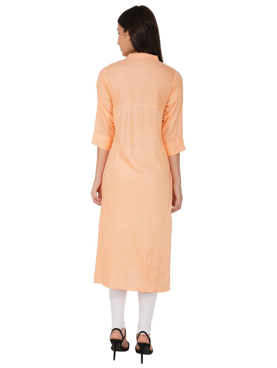 women solid straight kurta - 19408490 - Standard Image - 2