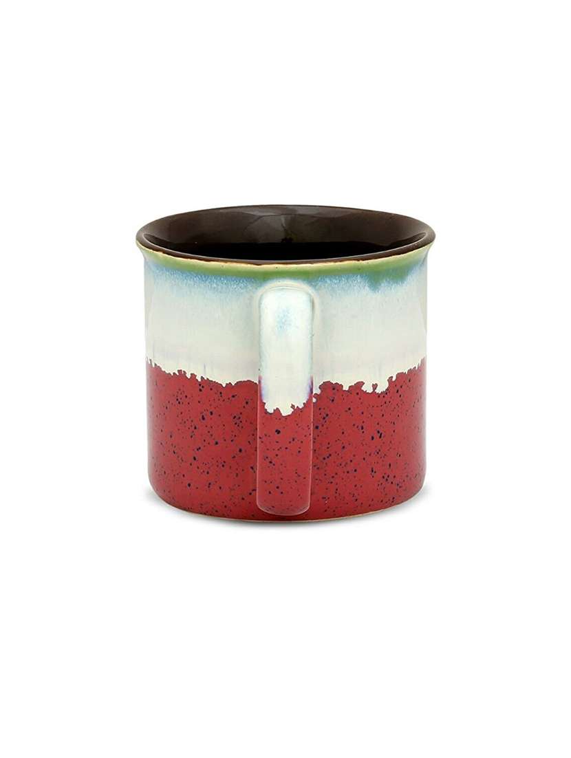 caffeine ceramic stoneware handmade white & coral peach maggie mug (set of 2) - 19408683 -  Standard Image - 2