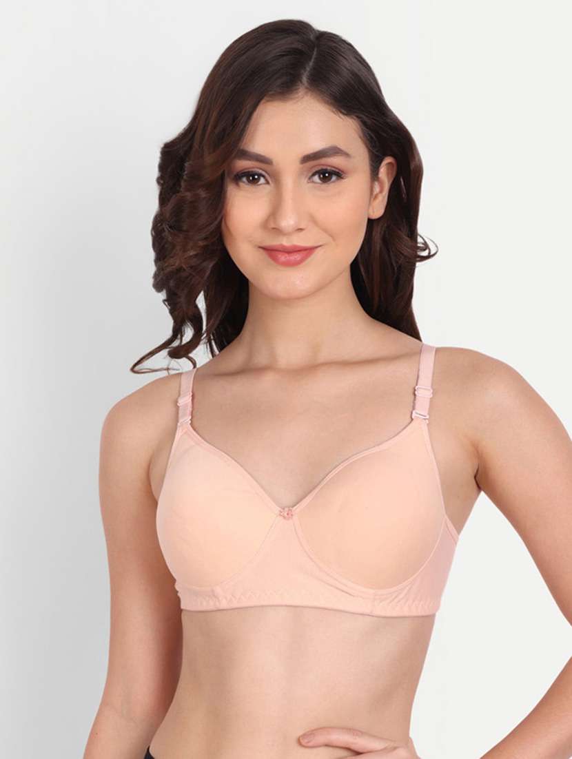 beige cotton tshirt bra